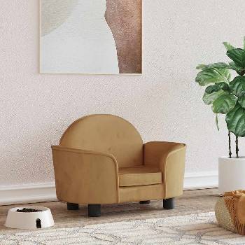 vidaXL Кучешко легло кафяво 66x40x45 см кадифе (171843)