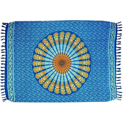 šátek sarong pareo Peacock modrý
