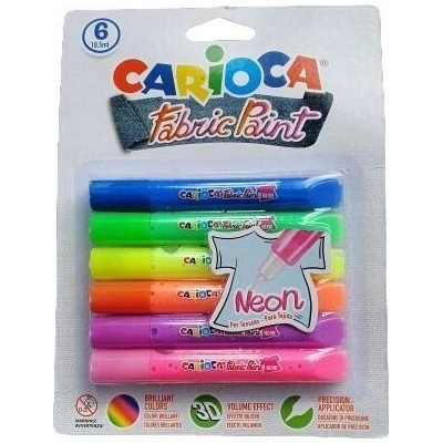Barvy na textil Neon 6x10,5 ml