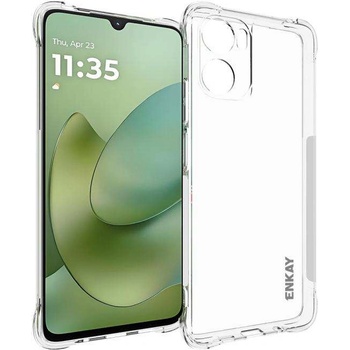 Motorola ENKAY TPU Калъф за Motorola Moto G06 4G / Moto G06 Power 4G- 4- ъглова защита, Вкл. Протектор, Прозрачен