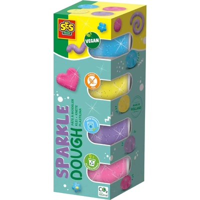SES Creative Dough Feel Good Sparkle 4x90gr (s00515)