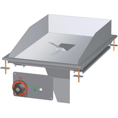 ΩGrilovací deska 36x55 drop-in elektrická chromovaná hladká 400 V | RM - FTLD-64ETS