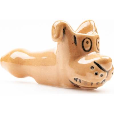 Šlukovka keramika Ernest the Dog 12 cm hnědá