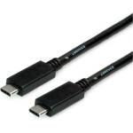 Roline Кабел USB 3.2 Gen 2 USB-C към USB-C, M/M, 10Gbit/s, PD (Power Delivery) 20V5A - 100W, Emark-al, 2 m, черен 11.02. 9055-10 (11.02.9055-10)