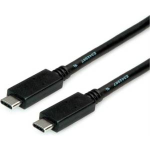 Roline Кабел USB 3.2 Gen 2 USB-C към USB-C, M/M, 10Gbit/s, PD (Power Delivery) 20V5A - 100W, Emark-al, 2 m, черен 11.02. 9055-10 (11.02.9055-10)