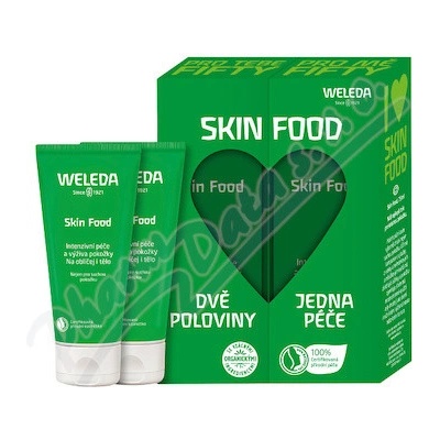 Weleda Skin Food univerzální výživný krém s bylinkami pro ženy 75 ml + univerzální výživný krém s bylinkami pro muže 75 ml dárková sada