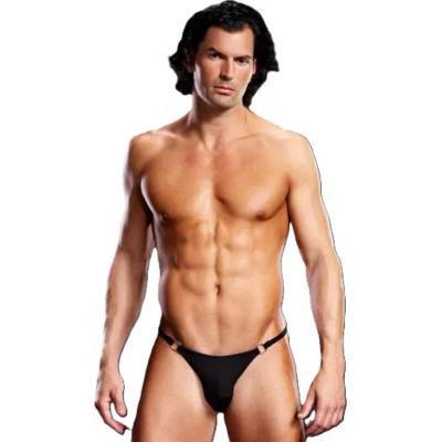Джок-страп бельо с метални халки - Microfiber Thong S/M (BLUE000032)