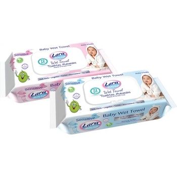 Image 1 of Lara Мокри кърпи с капак Lara - Sensitive, 72 броя, асортимент (54033)
