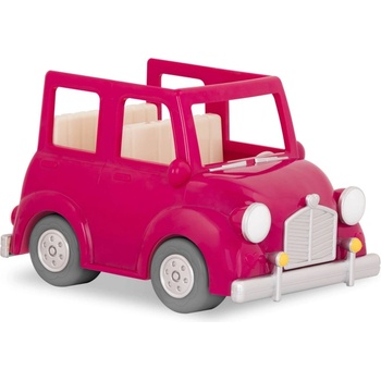 Li′ l Woodzeez Детска играчка Battat - Li′l Woodzeez, Розова кола с куфар (BTWZ6547Z)