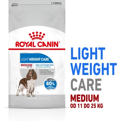 Royal Canin CCN Medium Light Weight Care 12 кг суха храна за възрастни кучета от средни породи, склонни към натрупване на тегло