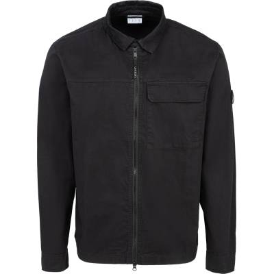 Loyalti Риза с дълъг ръкав Loyalti Men's Manny Cotton Long Sleeve Full Zip Overshirt - Black