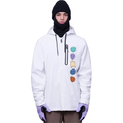 686 Mens Waterproof Zip Hoody White