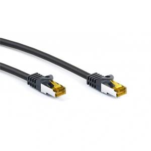 Goobay RJ45 свързващ кабел CAT 6A S/FTP (PiMF), 500 MHz, с необработен кабел CAT 7, фекален 91617 (91617)