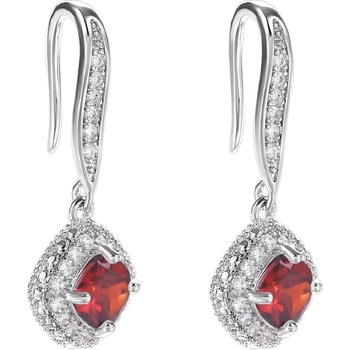 HARAHU Обеци pa-32646 - Сребърен / Червен kp32646 (pa-32646)