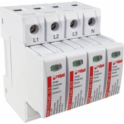 Relpol Svodič přepětí typ T1+T2 12,5 kA 4P 275 V AC RSP-T1T2-AC 12,5/4P 2617122
