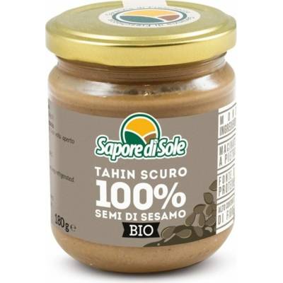Sapore di Sole Bio 100% celozrnný sezamový krém - tmavé tahini - 180 g