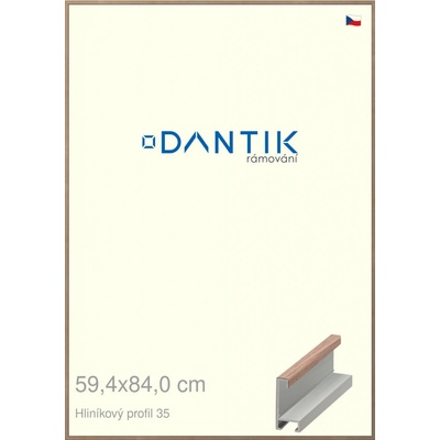 DANTIK rám na obraz 59,4x84 Dýha ořech raw
