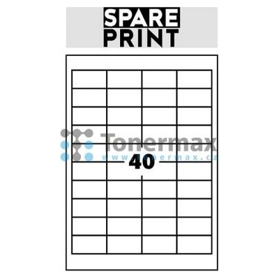 Spare Print Premium A4 40 etiket 48,5x25,4 mm 100 archů bílé