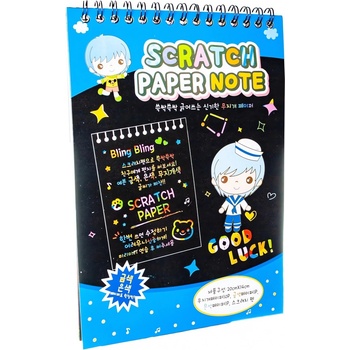 ISO Vyškrabávací dúhový notýsek sa stylusom