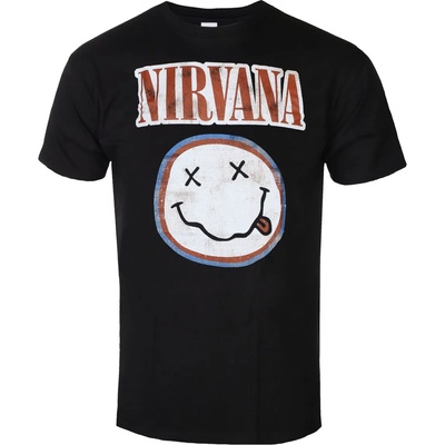 ROCK OFF Мъжка тениска Nirvana - Distressed Logo - ROCK OFF - NIRVTS01MB