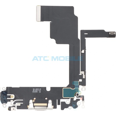 iPhone 15 Pro flex nabíjecího konektoru bílý (White Titanium)