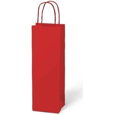 Taška dárková na láhev MFP T12 kraft, červená