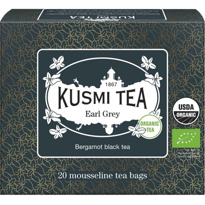 Kusmi Tea Organic Earl Grey 20 mušelínových sáčků 40 g