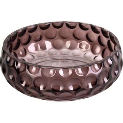Time for home Purpurově hnědá skleněná miska Nulliana 16 cm
