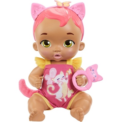 Mattel My Garden Baby Kočičí miminko se svačinkou růžové HHP29