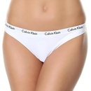 Calvin Klein biela tangá s bielou širokou gumou Thong Strings