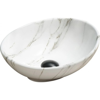 Mexen Elza срещу умивалник 40 x 33 см, бял камък - 21014091 (21014091)