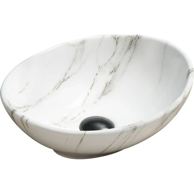 Mexen Elza срещу умивалник 40 x 33 см, бял камък - 21014091 (21014091)