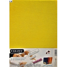 Veratex Froté prostěradlo středně žluté 140x200x20