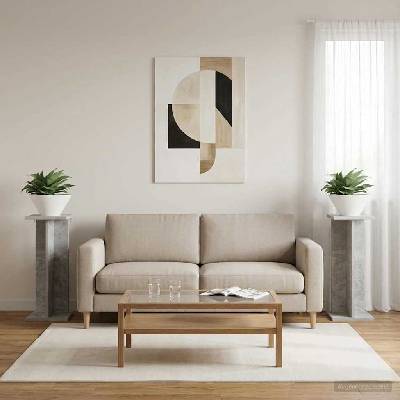vidaXL Стойка за растения 2 бр. Бетонно сиво 25 x 25, 5 x 60, 5 см (899665)