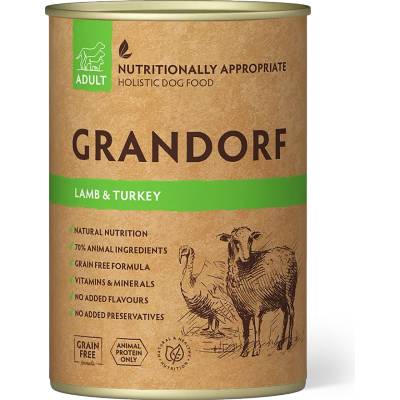 Grandorf Lamb & Turkey Adult - Хипоалергенна мокра храна за кучета с агнешко и пуешко 400 гр