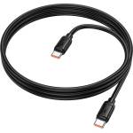 hoco. USB 2.0 C-C кабел 1m X115 Surpass 240W черен (HC652018) (HC652018)