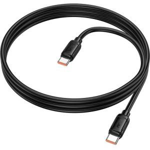 hoco. USB 2.0 C-C кабел 1m X115 Surpass 240W черен (HC652018) (HC652018)