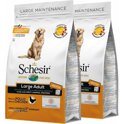 Schesir dog Large Adult Kuracie s ryžou 2 x 12 kg
