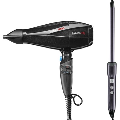 BaByliss Pro Excess-HQ Ionic - 2600 W + klasická kulma na vlasy BaByliss Pro DigiCurl - 16 mm