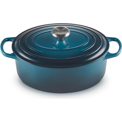 Le Creuset Съдове за готвене SIGNATURE 29 см, 4, 7 л, овална форма, DEEP TEAL, чугун, Le Creuset (LECR21178296422430)