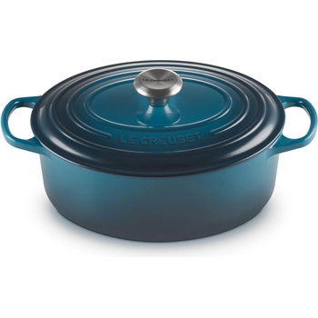 Le Creuset Съдове за готвене SIGNATURE 29 см, 4, 7 л, овална форма, DEEP TEAL, чугун, Le Creuset (LECR21178296422430)