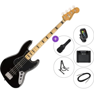 Squier Classic Vibe '70s Jazz Bass MN Premium SET Black Електрическа бас китара