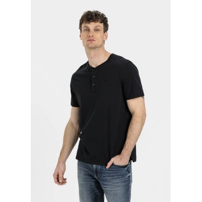 Camel Active tričko NOS HENLEY 1/2 GRAPHITE GRAY