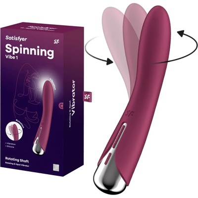G-SPOT вибратор, въртящ се, 17, 5см. - Spinning Vibe 1 Red (SATISFY440)