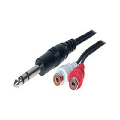 Redukcia 6,3st. vidlica/2*CINCH zasuvka + kabel 488