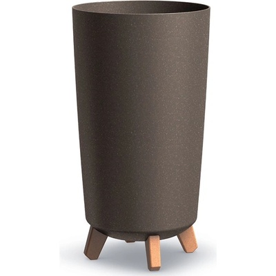 Prosperplast Květináč GRACIA TUBUS SLIM ECO WOOD kávový 23,9cm