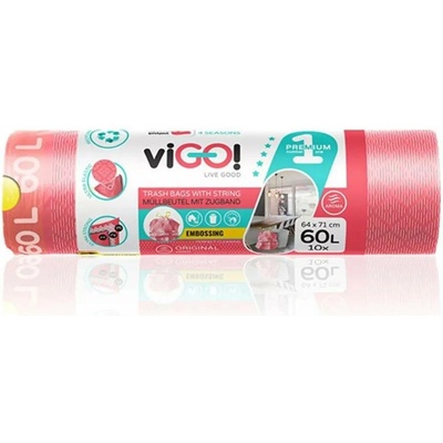 viGO! Premium pytle zatahovací parfémované 30µm 60 l 10ks