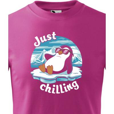 Dětské tričko Just chilling PurpurováCanvas Dětské tričko Bezvatriko.cz 2959
