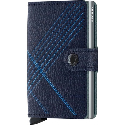 Secrid Mini Navy s prošíváním kožená