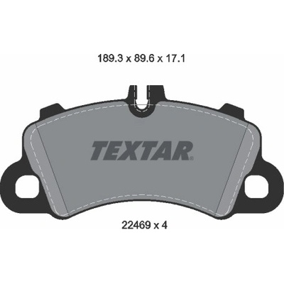 TEXTAR Sada brzdových platničiek kotúčovej brzdy 2246901